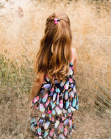 Printed Tiered Dress Ice Lollipops And Black | Deux par Deux | Jenni Kidz