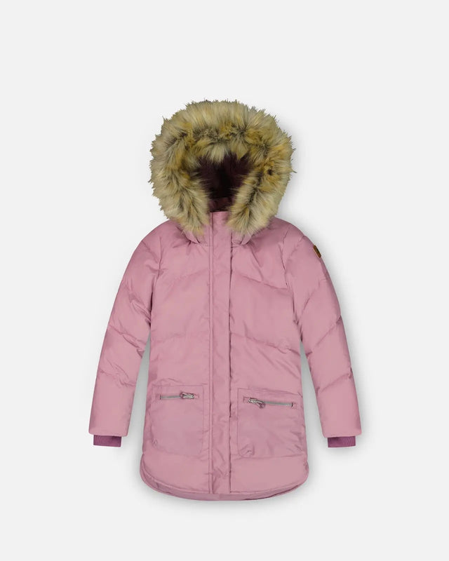 Puffy Long Coat Vintage Purple | Deux par Deux | Jenni Kidz