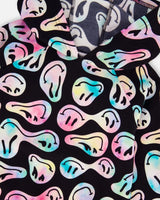 Pullover Fleece Hoodie Smiley Face Girl | Deux par Deux | Jenni Kidz