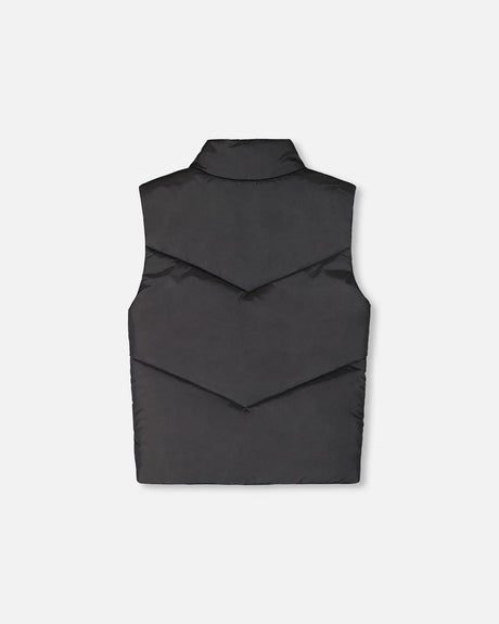 Quilted Mid-Season Sleeveless Vest Black | Deux par Deux | Jenni Kidz