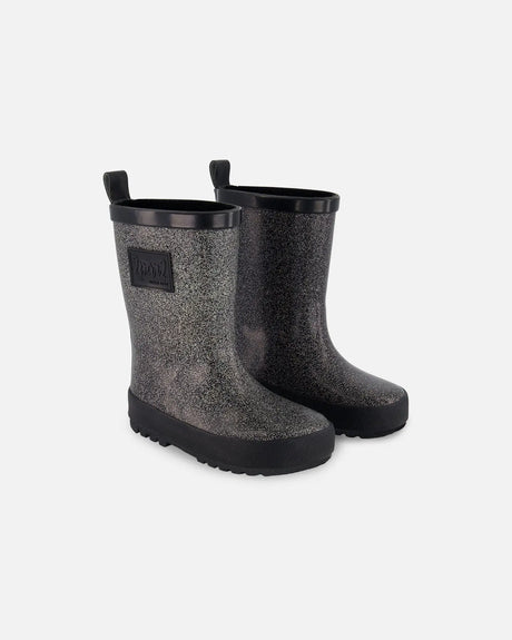 Rain Boots Glittering Black | Deux par Deux | Jenni Kidz