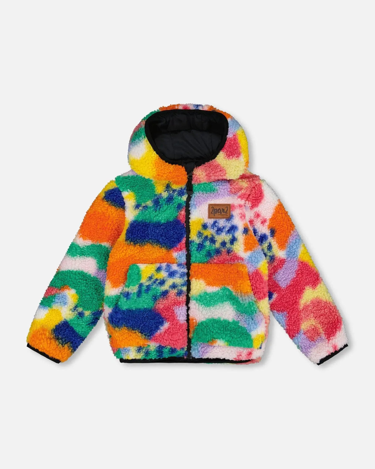 Reversible Sherpa Jacket Multicolored | Deux par Deux | Jenni Kidz