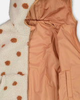 Reversible Sherpa Jacket Pinky Brown With Dots | Deux par Deux | Jenni Kidz