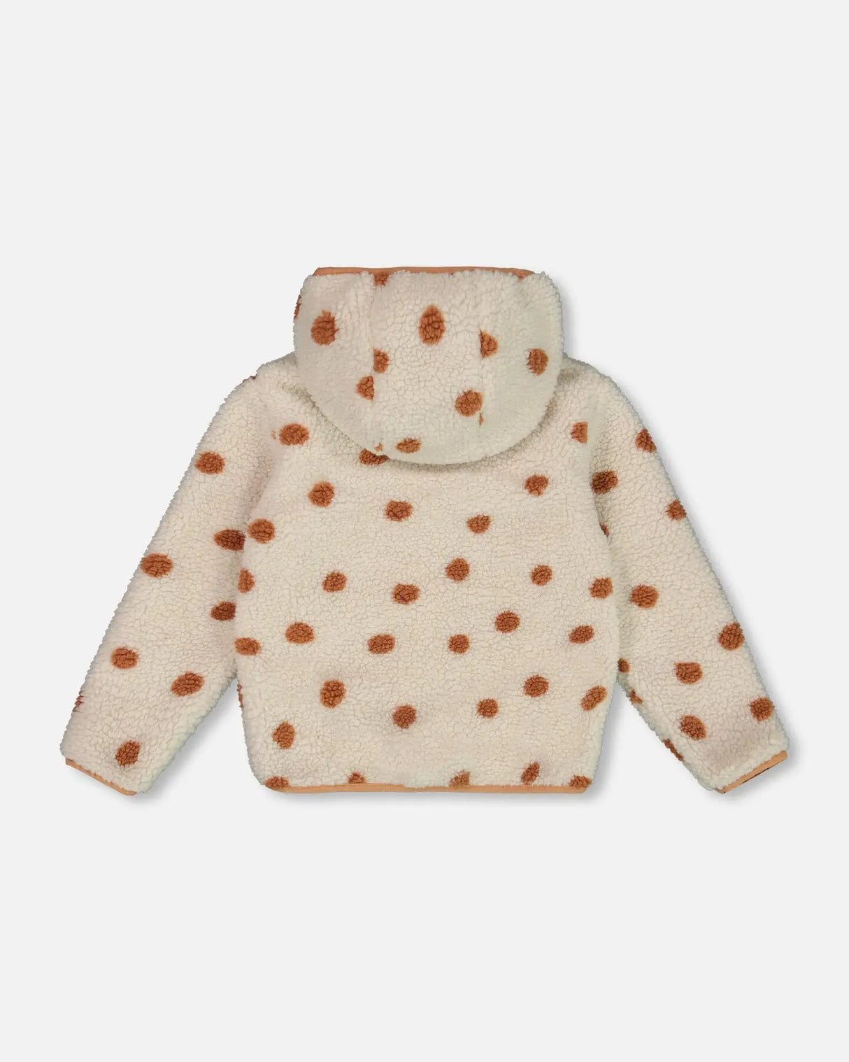 Reversible Sherpa Jacket Pinky Brown With Dots | Deux par Deux | Jenni Kidz