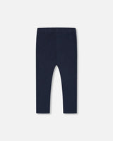 Rib Leggings Navy | Deux par Deux | Jenni Kidz