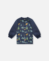 School Apron Navy Animal Print | Deux par Deux | Jenni Kidz