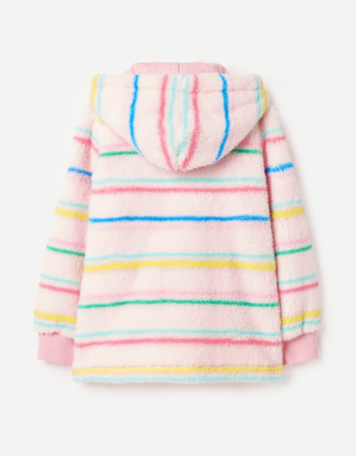 Girls Stripe Zip Through Fleece Hoodie | Joules - Jenni Kidz