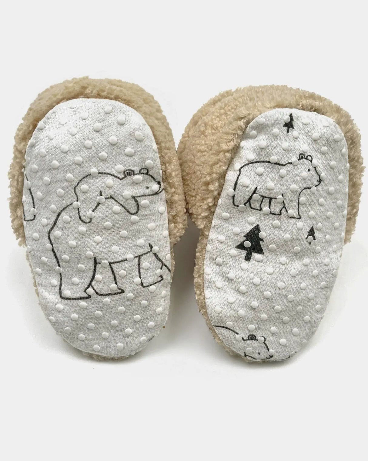 Sherpa Slippers Sand | Deux par Deux | Jenni Kidz