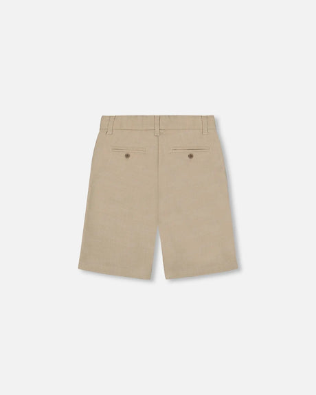 Slant Pocket Bermuda Shorts Light Taupe | Deux par Deux | Jenni Kidz