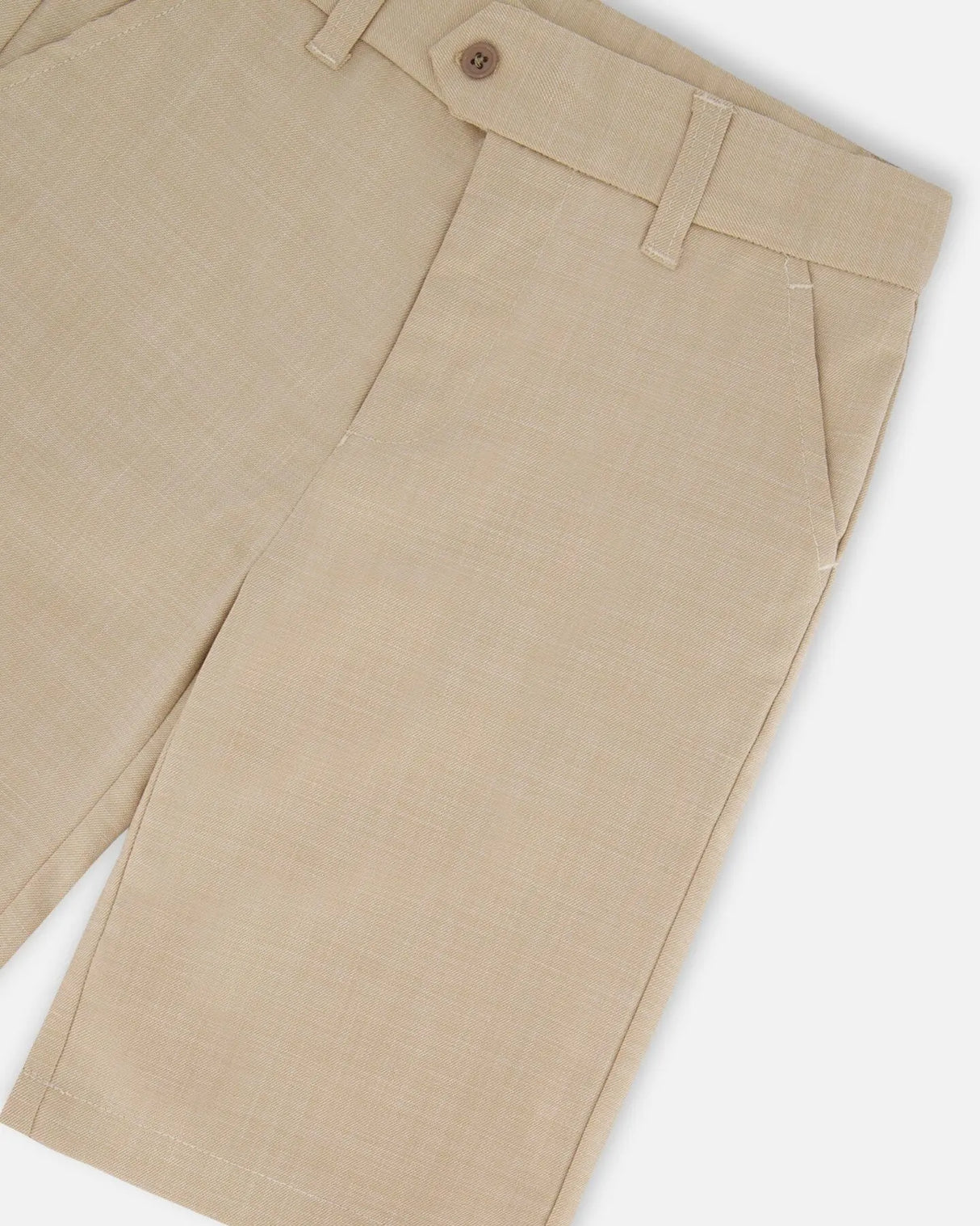 Slant Pocket Bermuda Shorts Light Taupe | Deux par Deux | Jenni Kidz