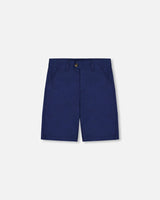 Slant Pocket Bermuda Shorts Navy Blue | Deux par Deux | Jenni Kidz