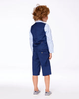 Slant Pocket Bermuda Shorts Navy Blue | Deux par Deux | Jenni Kidz