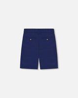 Slant Pocket Bermuda Shorts Navy Blue | Deux par Deux | Jenni Kidz