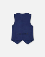 Sleeveless Vest Navy Blue | Deux par Deux | Jenni Kidz