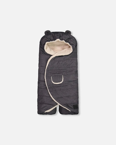 Snuggly Wrap Textured Gray For Car Seat And Stroller | Deux par Deux | Jenni Kidz