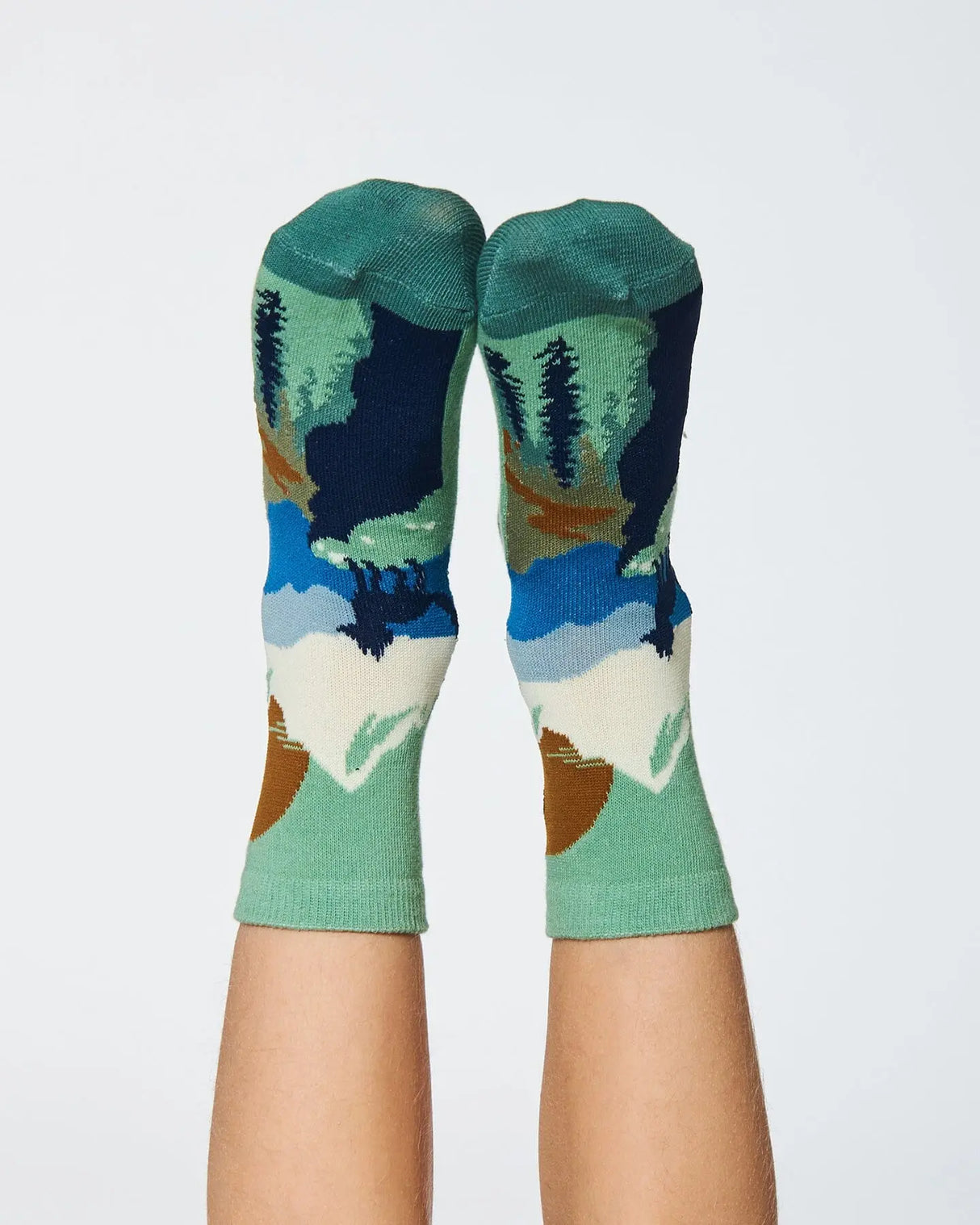 Socks Sage With Landscape | Deux par Deux | Jenni Kidz