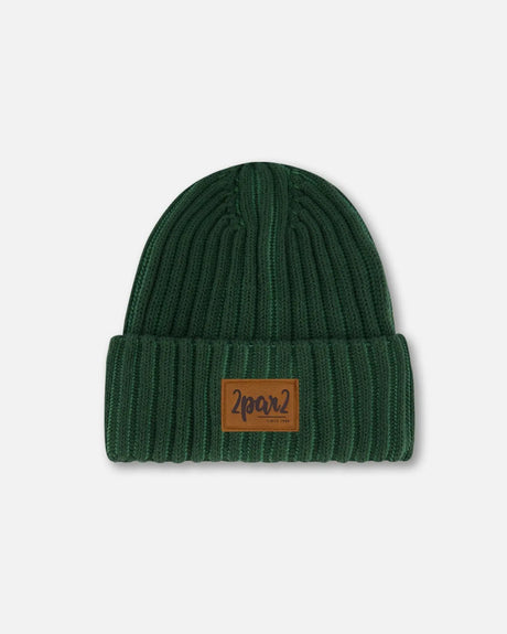 Solid Knit Hat Forest Green | Deux par Deux | Jenni Kidz