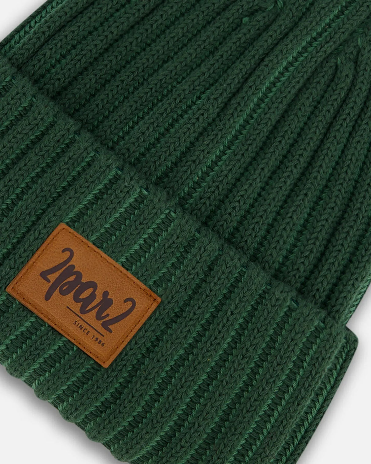 Solid Knit Hat Forest Green | Deux par Deux | Jenni Kidz