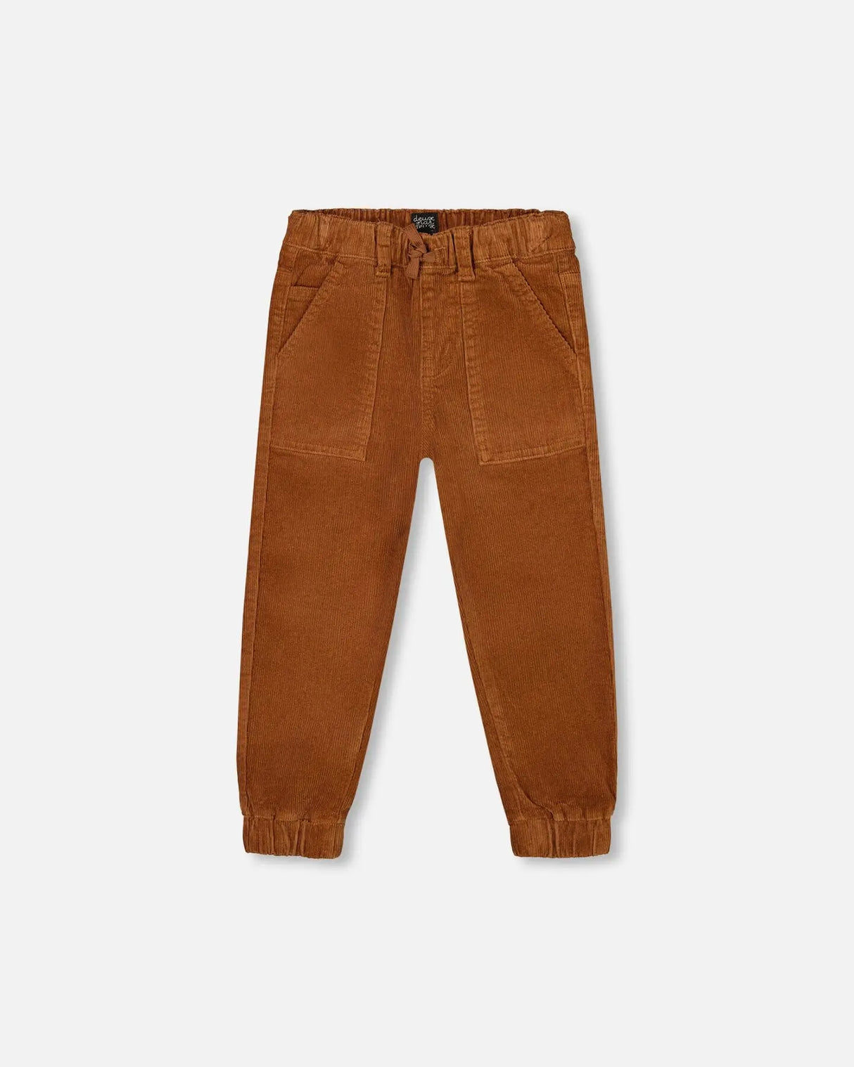 Stretch Corduroy Jogger Pants Brown | Deux par Deux | Jenni Kidz