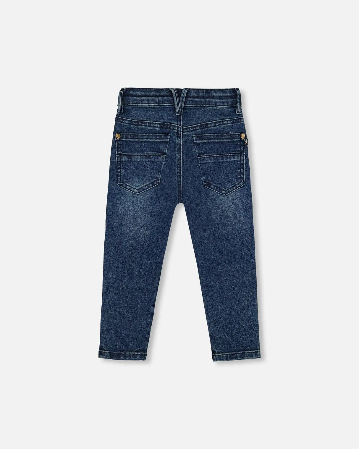 Stretch Jeans Straight Leg Dark Blue Denim | Deux par Deux | Jenni Kidz