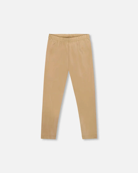 Stretch Shiny Leggings Golden Beige | Deux par Deux | Jenni Kidz