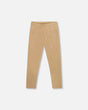 Stretch Shiny Leggings Golden Beige | Deux par Deux | Jenni Kidz