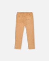 Stretch Suede Treggings Light Pecan Brown | Deux par Deux | Jenni Kidz
