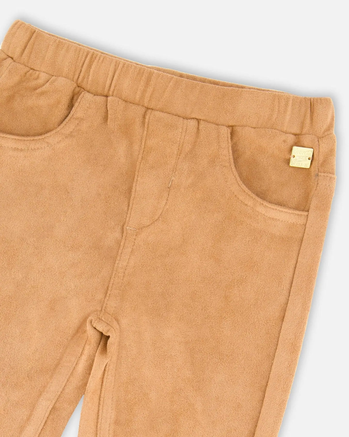 Stretch Suede Treggings Light Pecan Brown | Deux par Deux | Jenni Kidz