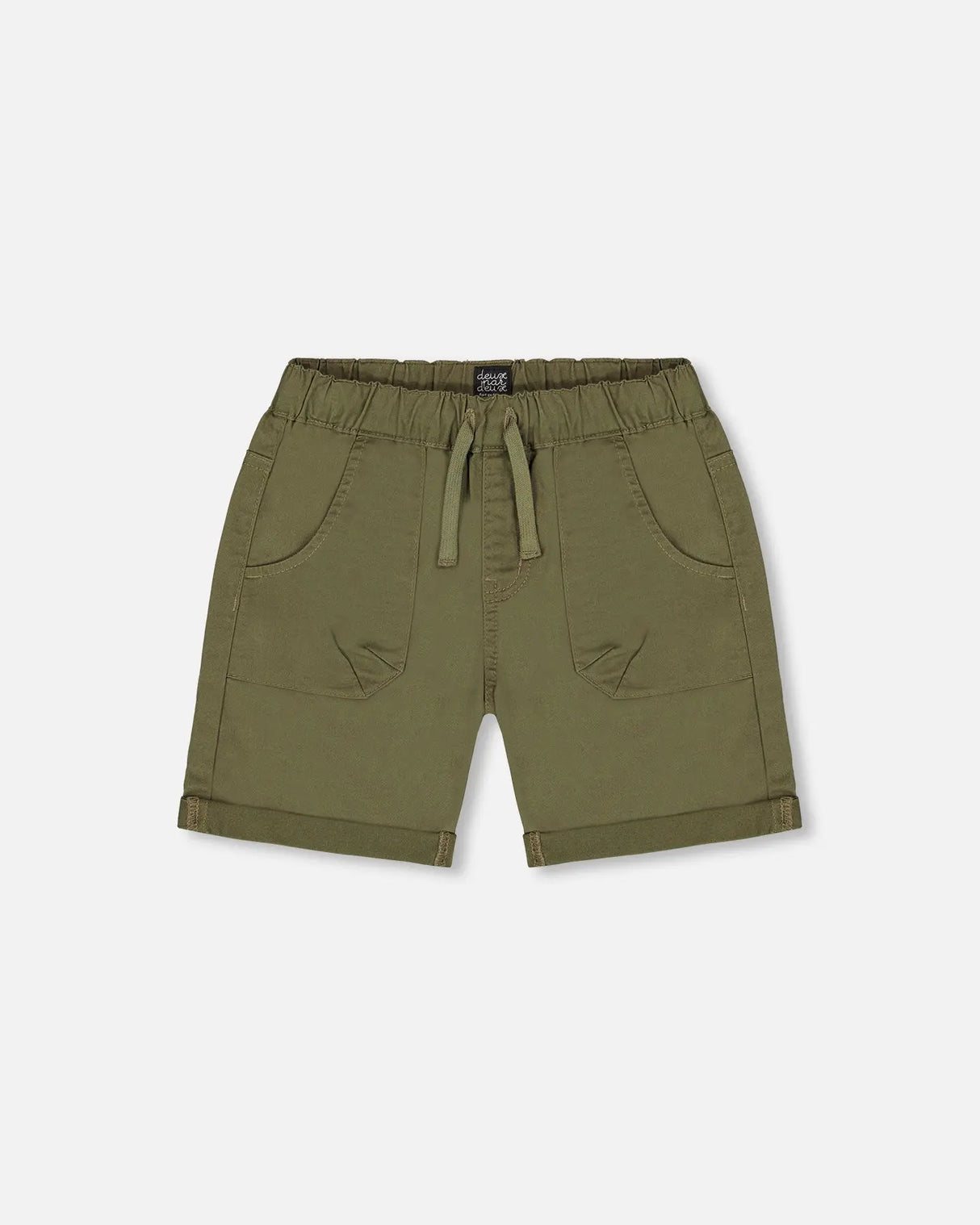 Stretch Twill Short Dark Olive Green | Deux par Deux | Jenni Kidz