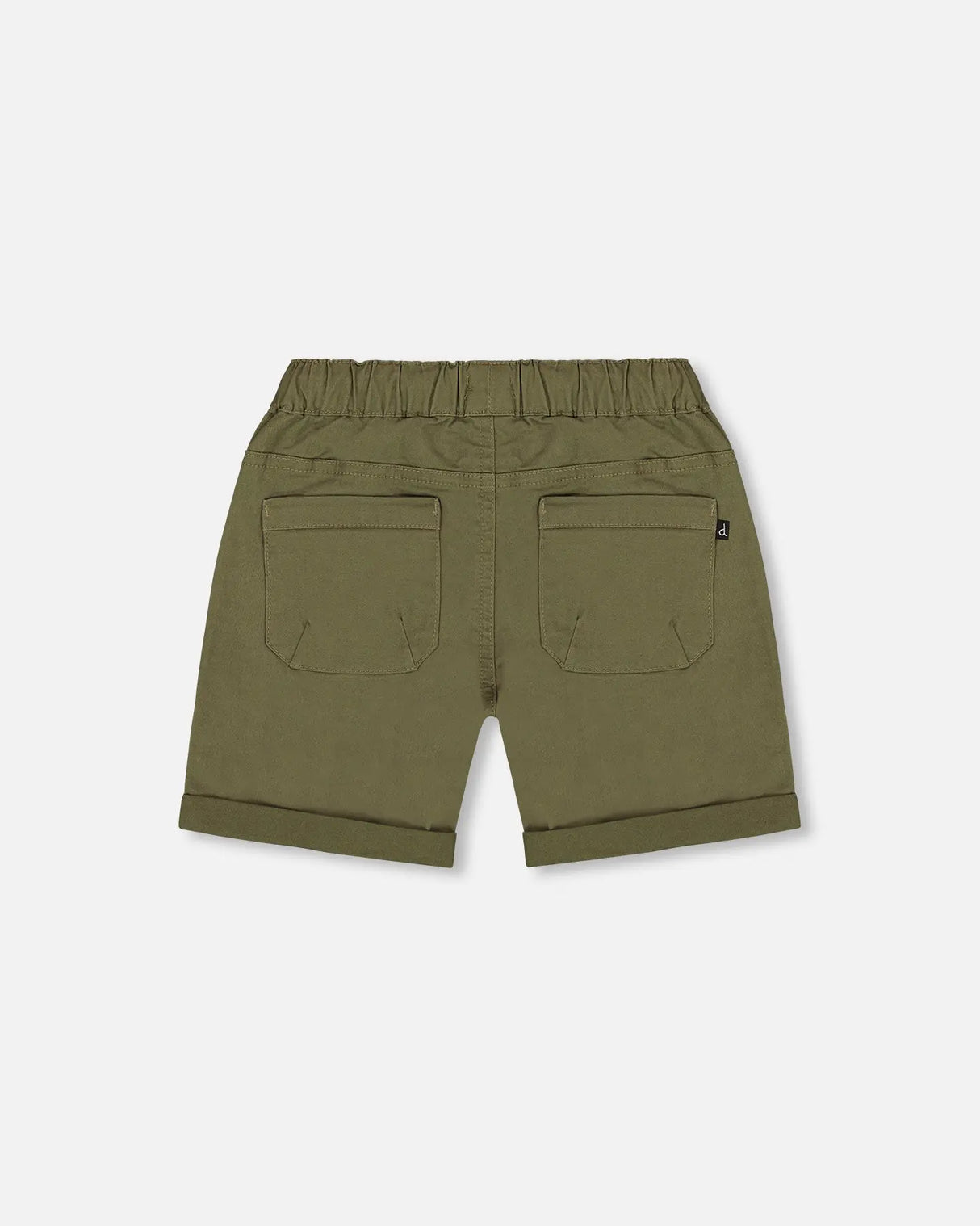 Stretch Twill Short Dark Olive Green | Deux par Deux | Jenni Kidz