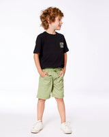 Stretch Twill Short Green | Deux par Deux | Jenni Kidz