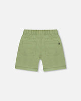 Stretch Twill Short Green | Deux par Deux | Jenni Kidz