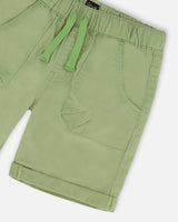 Stretch Twill Short Green | Deux par Deux | Jenni Kidz