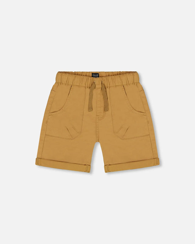 Stretch Twill Short Tan | Deux par Deux | Jenni Kidz