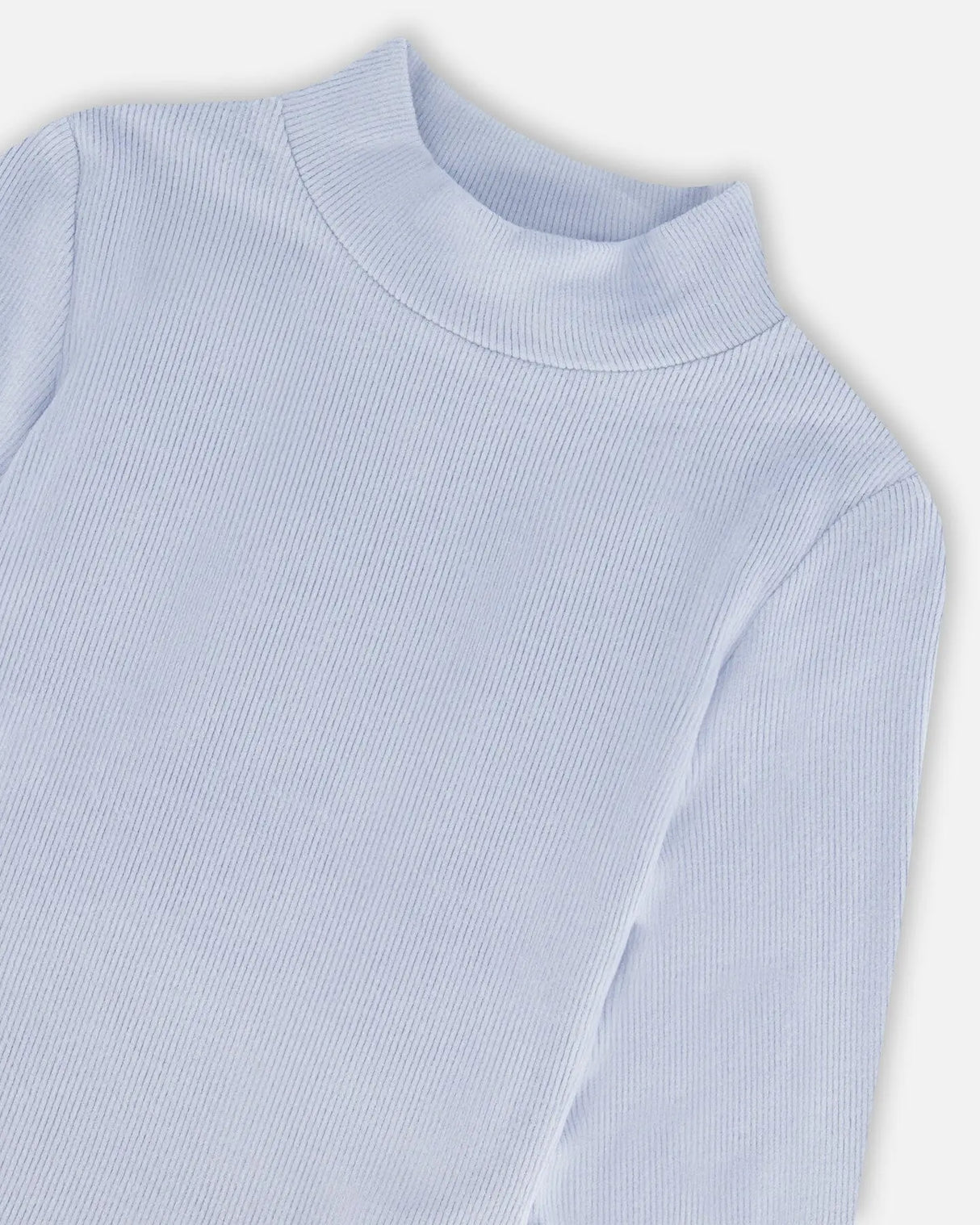 Super Soft Brushed Mock Neck Top Light Blue | Deux par Deux | Jenni Kidz