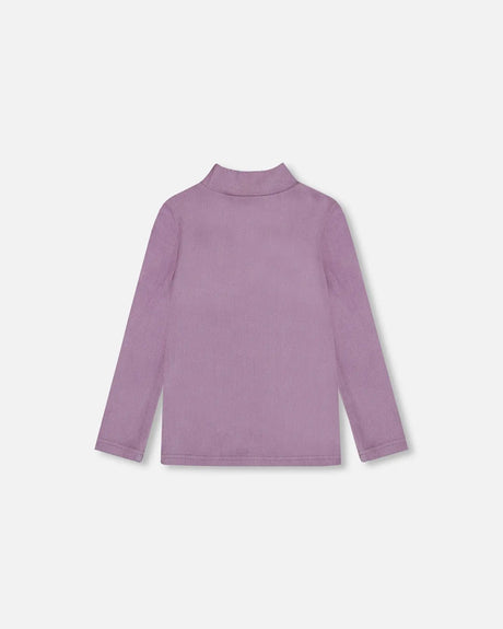 Super Soft Brushed Mock Neck Top Lilac | Deux par Deux | Jenni Kidz