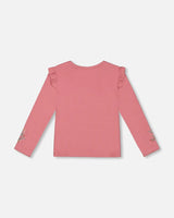 Super Soft Brushed Rib T-Shirt Light Pink | Deux par Deux | Jenni Kidz