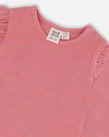 Super Soft Brushed Rib T-Shirt Light Pink | Deux par Deux | Jenni Kidz