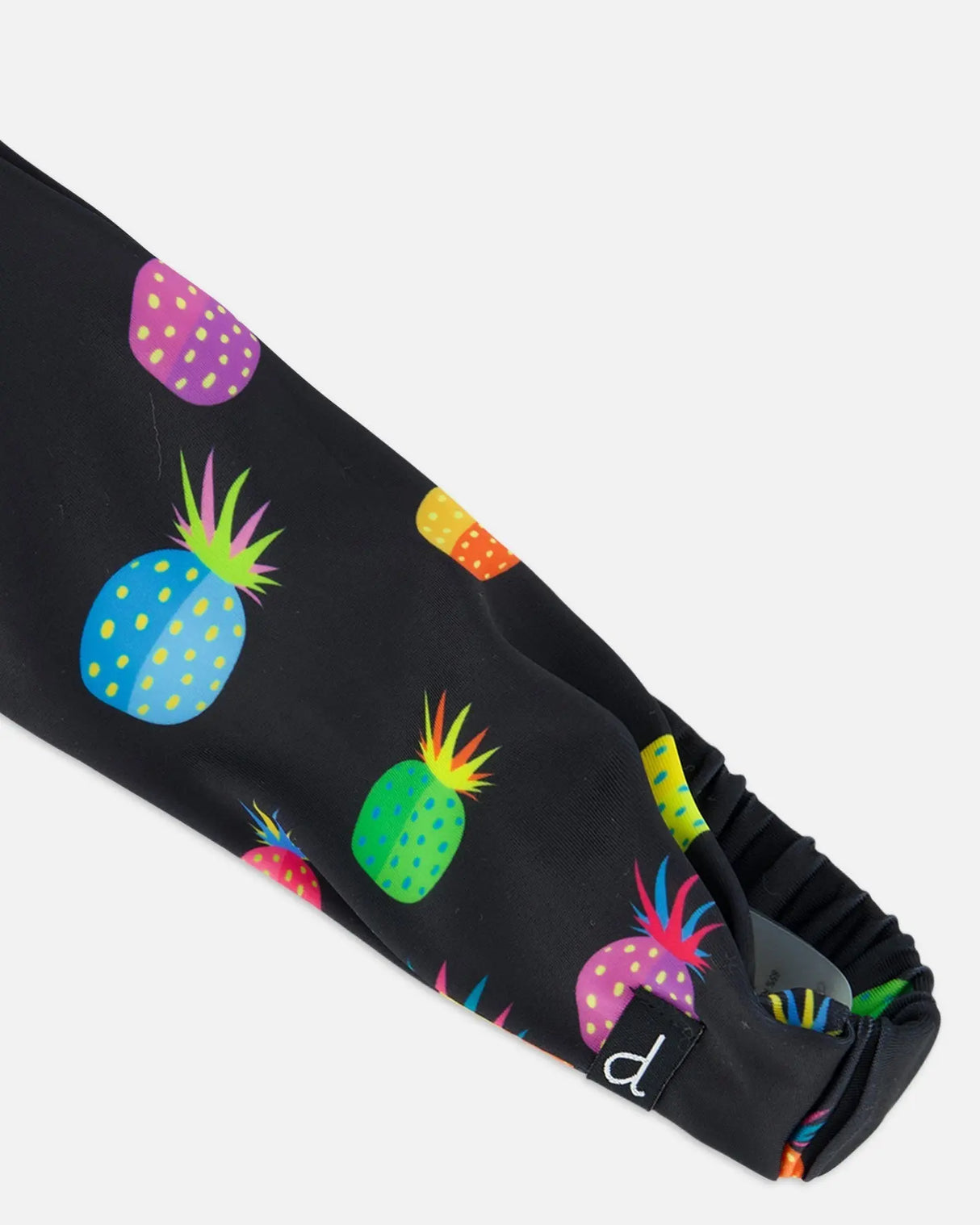 Swimwear Headband Black Printed Pineapples | Deux par Deux | Jenni Kidz