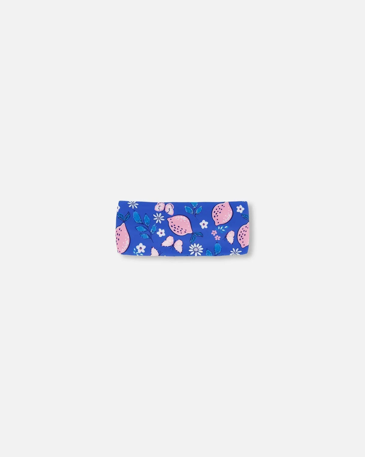 Swimwear Headband Royal Blue Printed Pink Lemon | Deux par Deux | Jenni Kidz