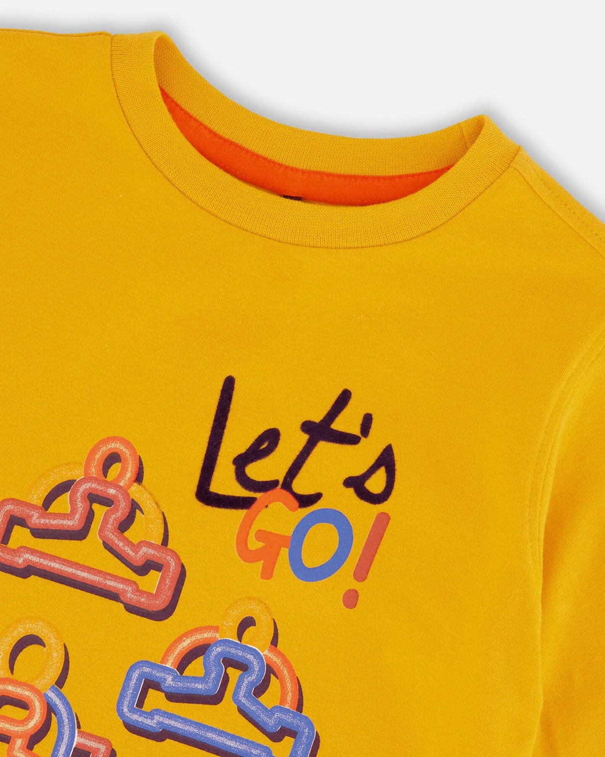 T-Shirt With Print Mustard Yellow | Deux par Deux | Jenni Kidz