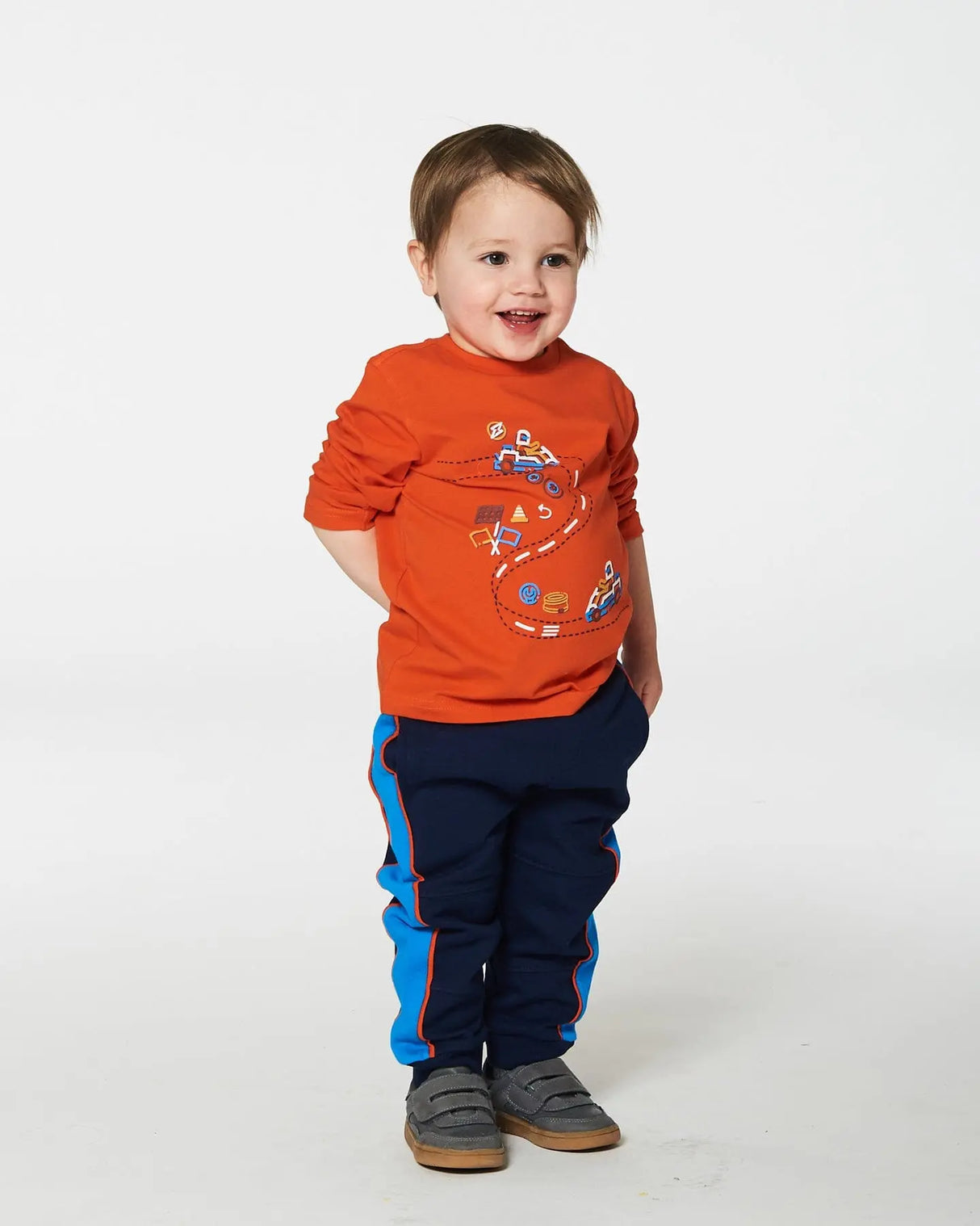 T-Shirt With Print Tangerine | Deux par Deux | Jenni Kidz