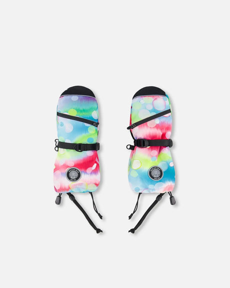 Technical Mittens Printed Multicolor Bubbles | Deux par Deux | Jenni Kidz