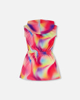 Terry Cloth Hooded Dress Multicolor Pink | Deux par Deux | Jenni Kidz
