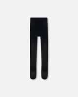 Tonal Jacquard Tights Black | Deux par Deux | Jenni Kidz