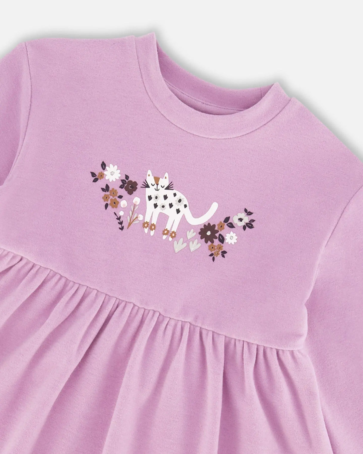 Tunic And Printed Leggings Set Lilac Mini Flowers | Deux par Deux | Jenni Kidz