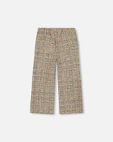 Tweed Flare Pants Beige And Black | Deux par Deux | Jenni Kidz