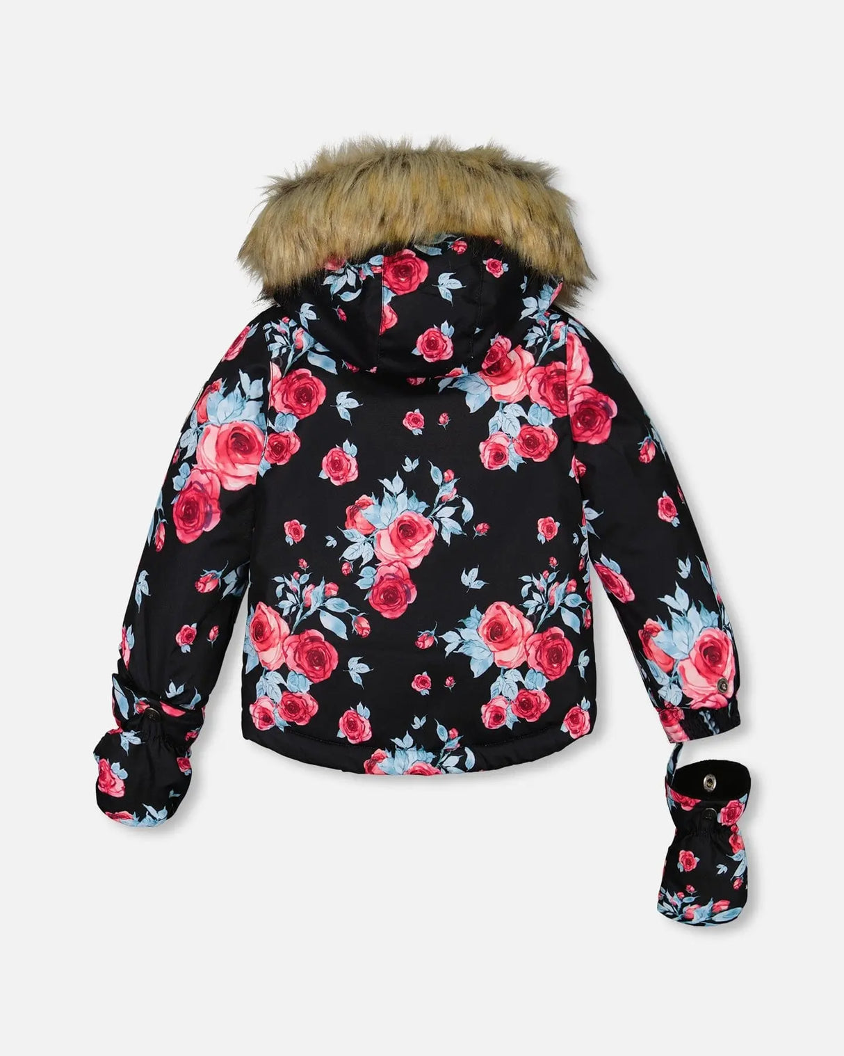 Two Piece Baby Snowsuit Air Blue Printed Roses | Deux par Deux | Jenni Kidz