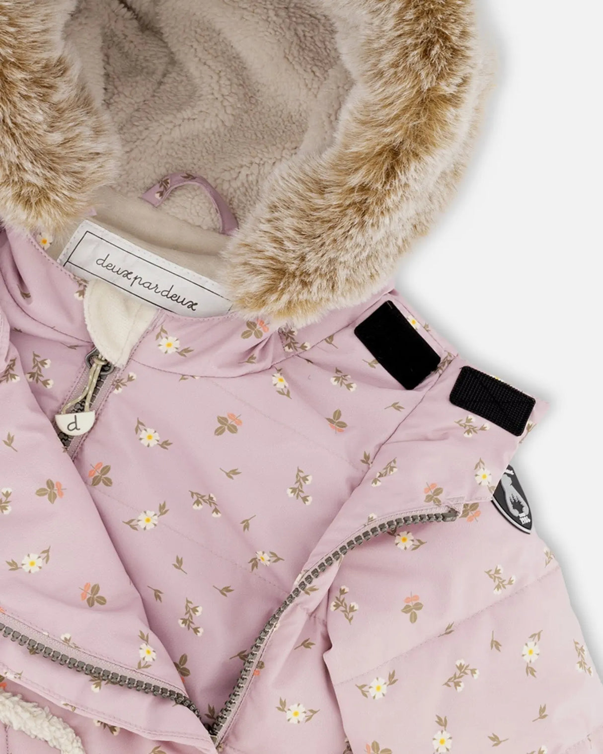 Two Piece Baby Snowsuit Rose Printed Mini Flowers | Deux par Deux | Jenni Kidz