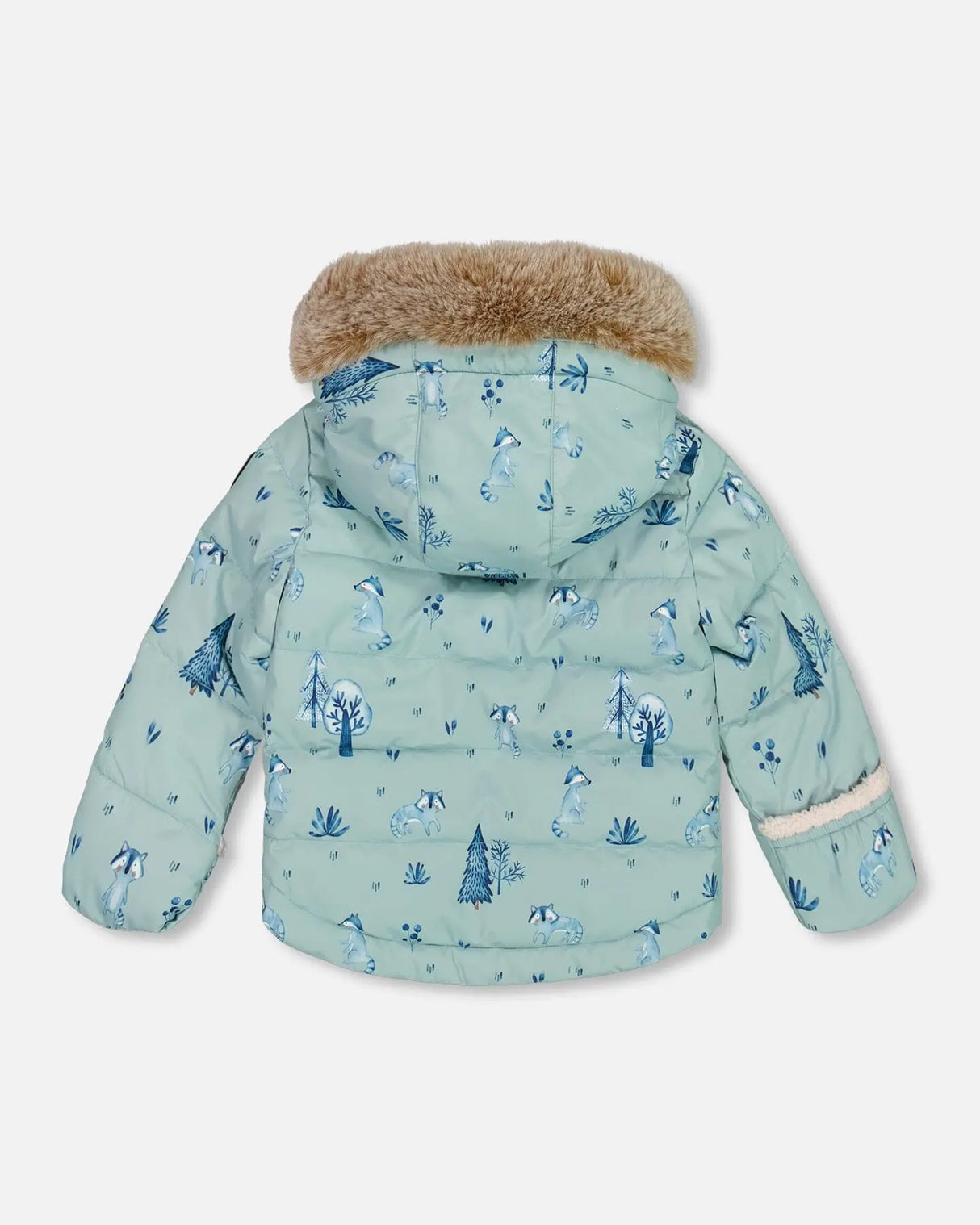 Two Piece Baby Snowsuit Sage Printed Racoons | Deux par Deux | Jenni Kidz